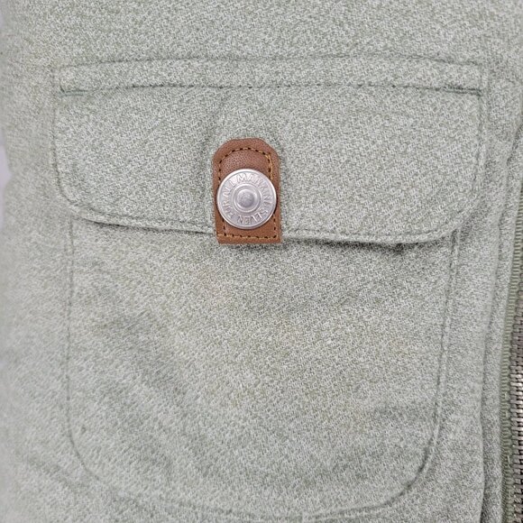 7 For All Mankind  Muted Green 100% Cotton Fur Trim Hooded Jacket Size 24M - Picture 16 of 16